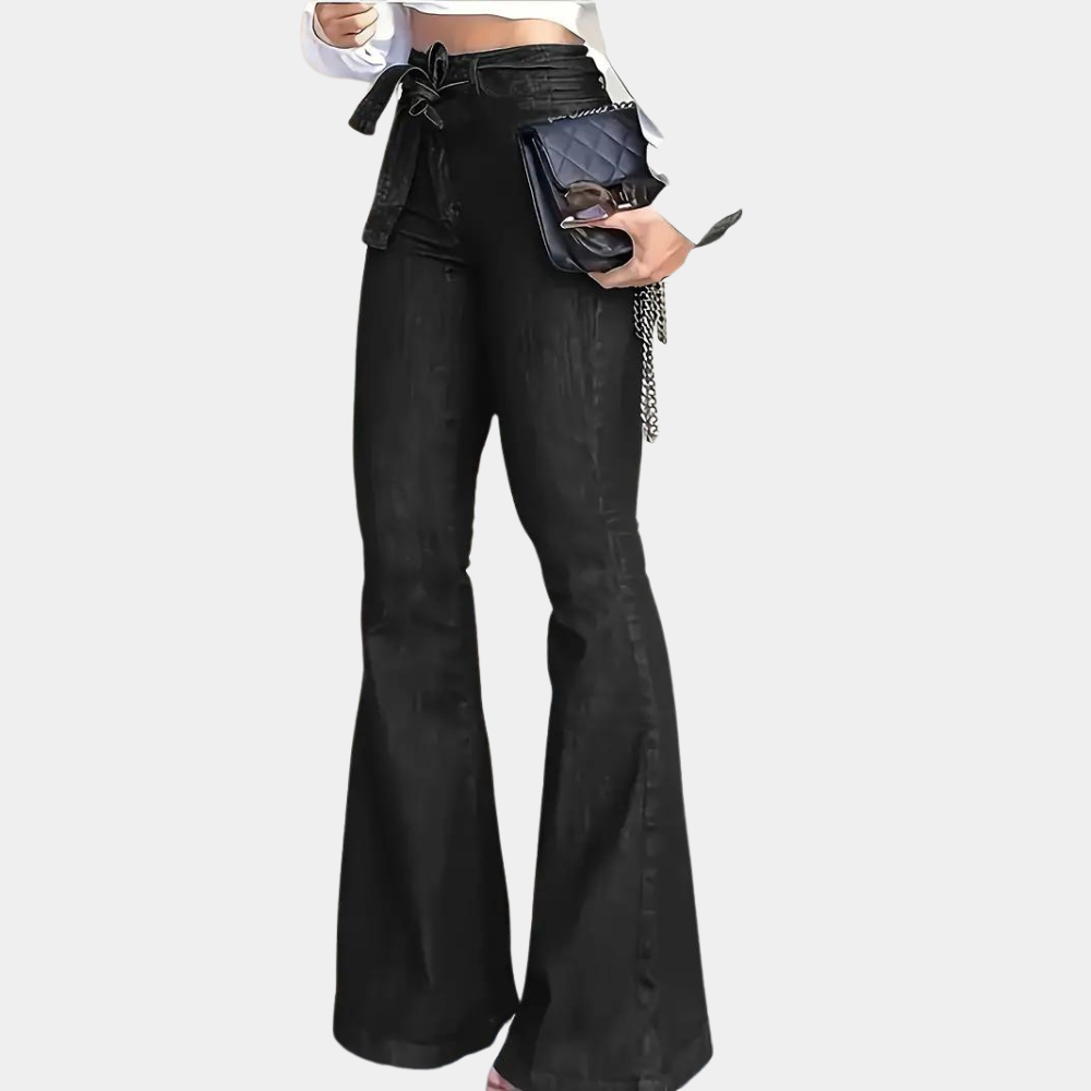 Terza - Flared Women's Trousers with High Waist for Summer