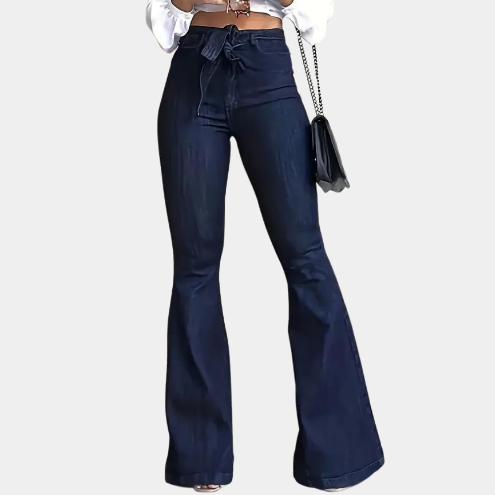 Terza - Flared Women's Trousers with High Waist for Summer
