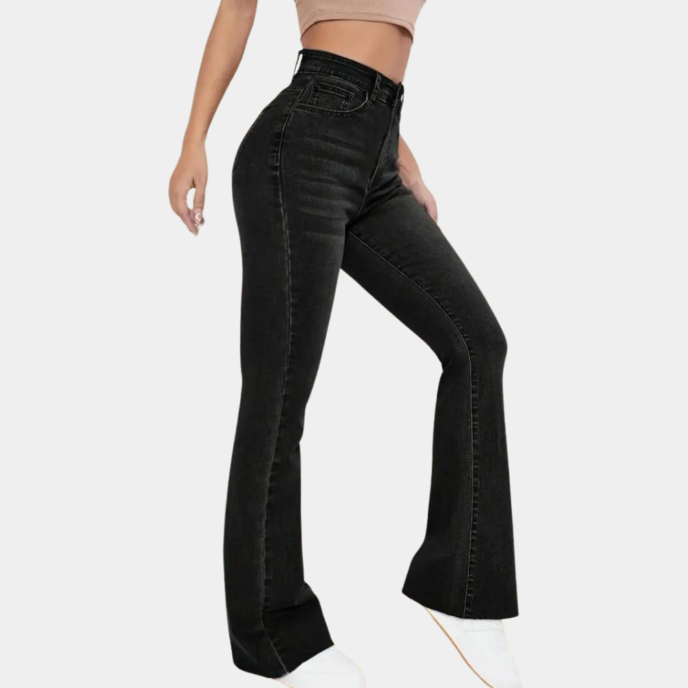 Colette - Casual Flared Women's Trousers with High Waist for Summer