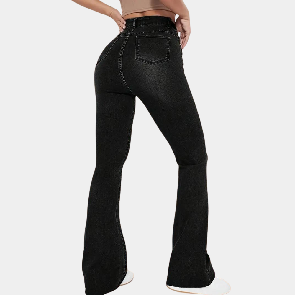 Colette - Casual Flared Women's Trousers with High Waist for Summer