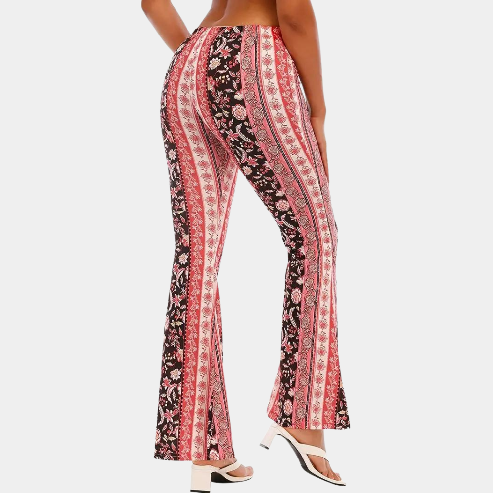 Soleil - Boho Style Flared Summer Trousers for Women