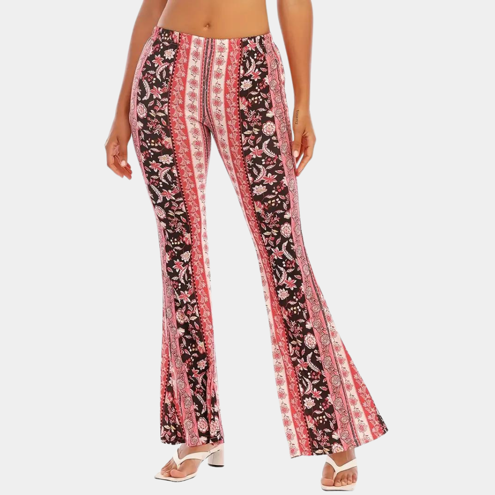 Soleil - Boho Style Flared Summer Trousers for Women