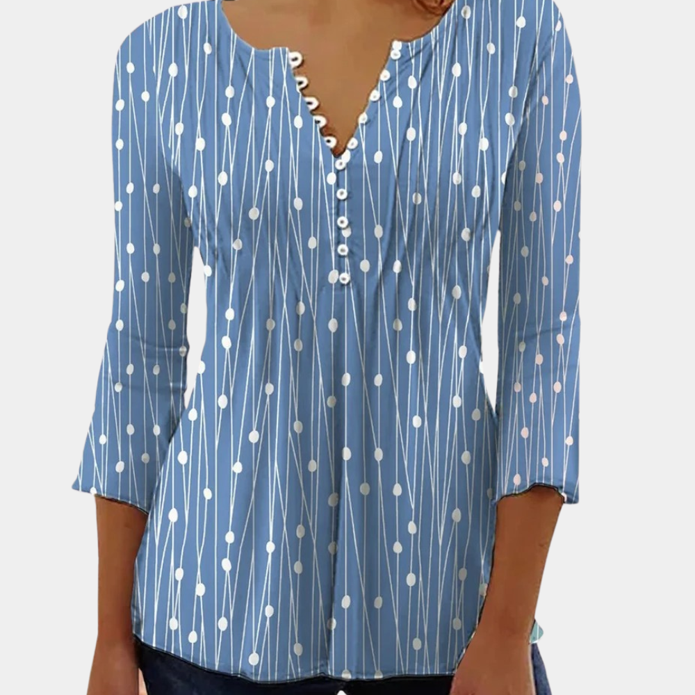 Zara - Lightweight Women's Blouse with Dots for Summer