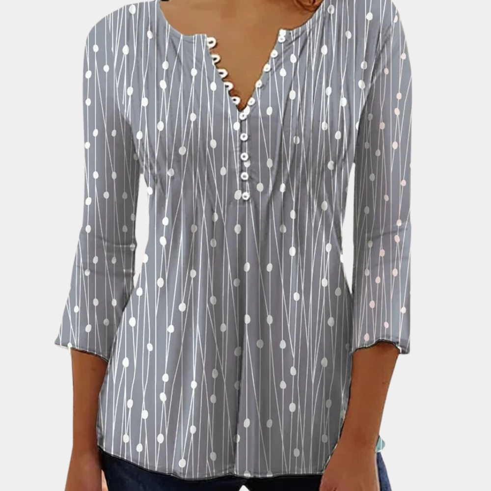 Zara - Lightweight Women's Blouse with Dots for Summer