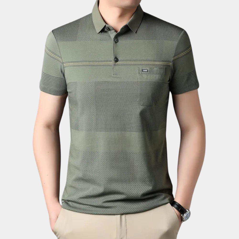 Stylish Striped Men's Polo Shirt for Summer