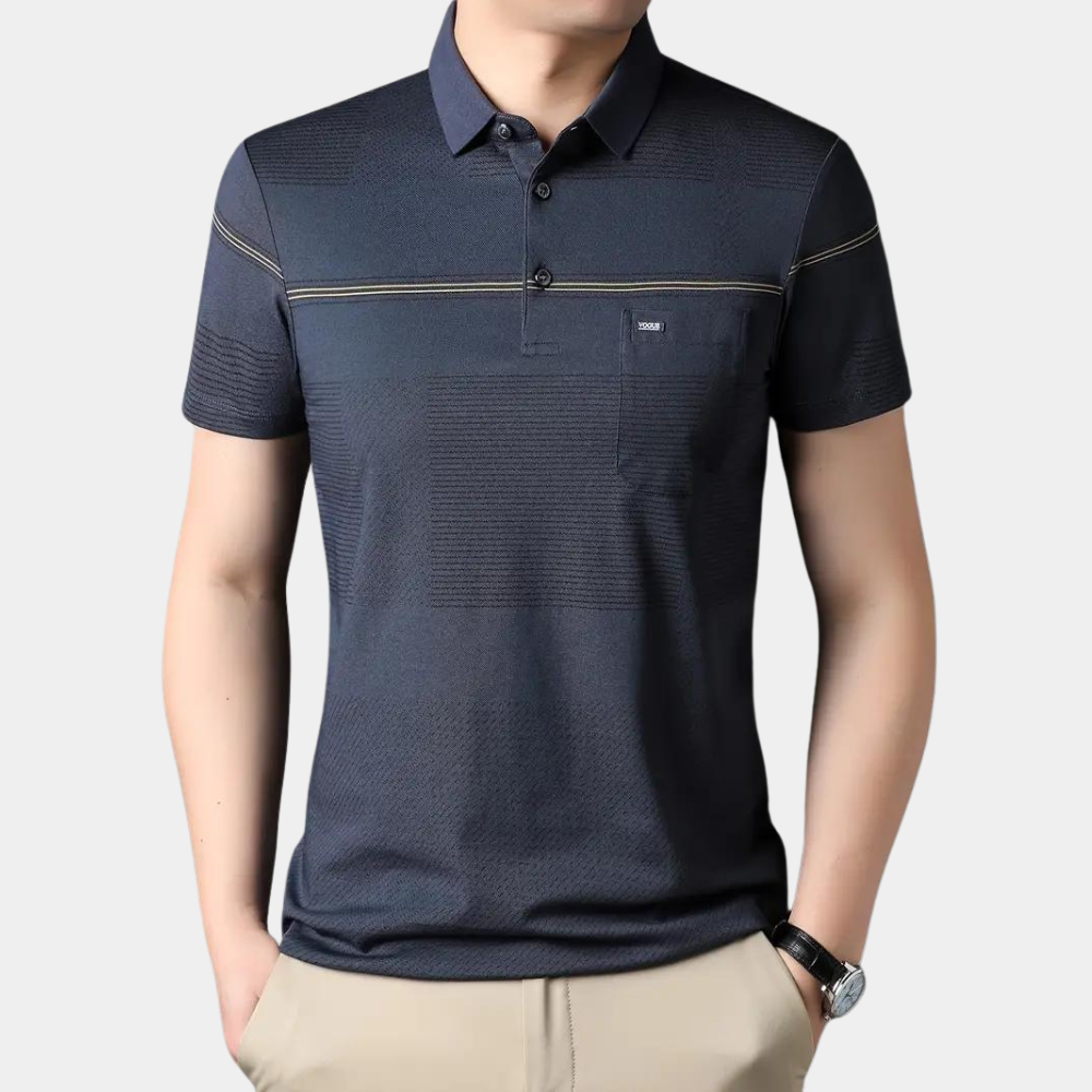 Stylish Striped Men's Polo Shirt for Summer