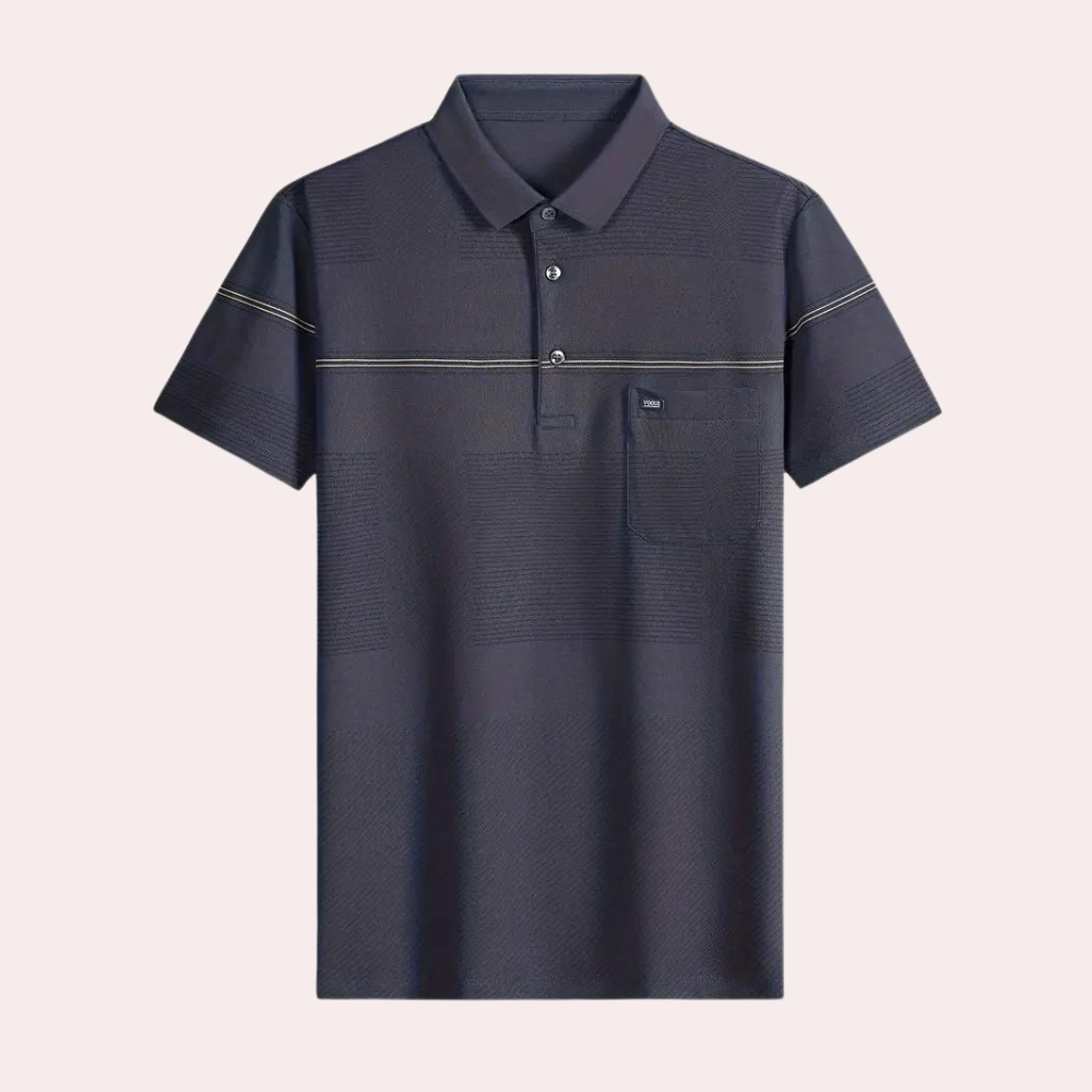Stylish Striped Men's Polo Shirt for Summer