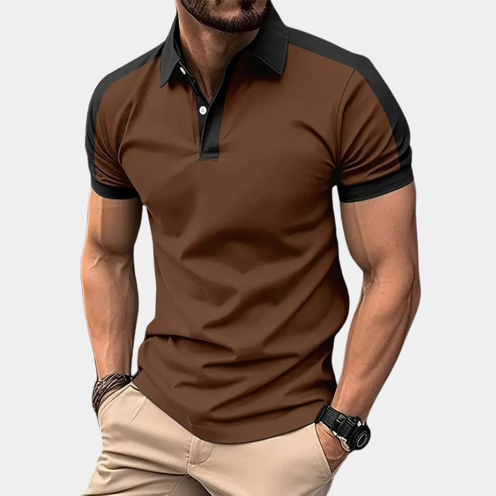 Summer Polo Shirt with Short Sleeves for Men