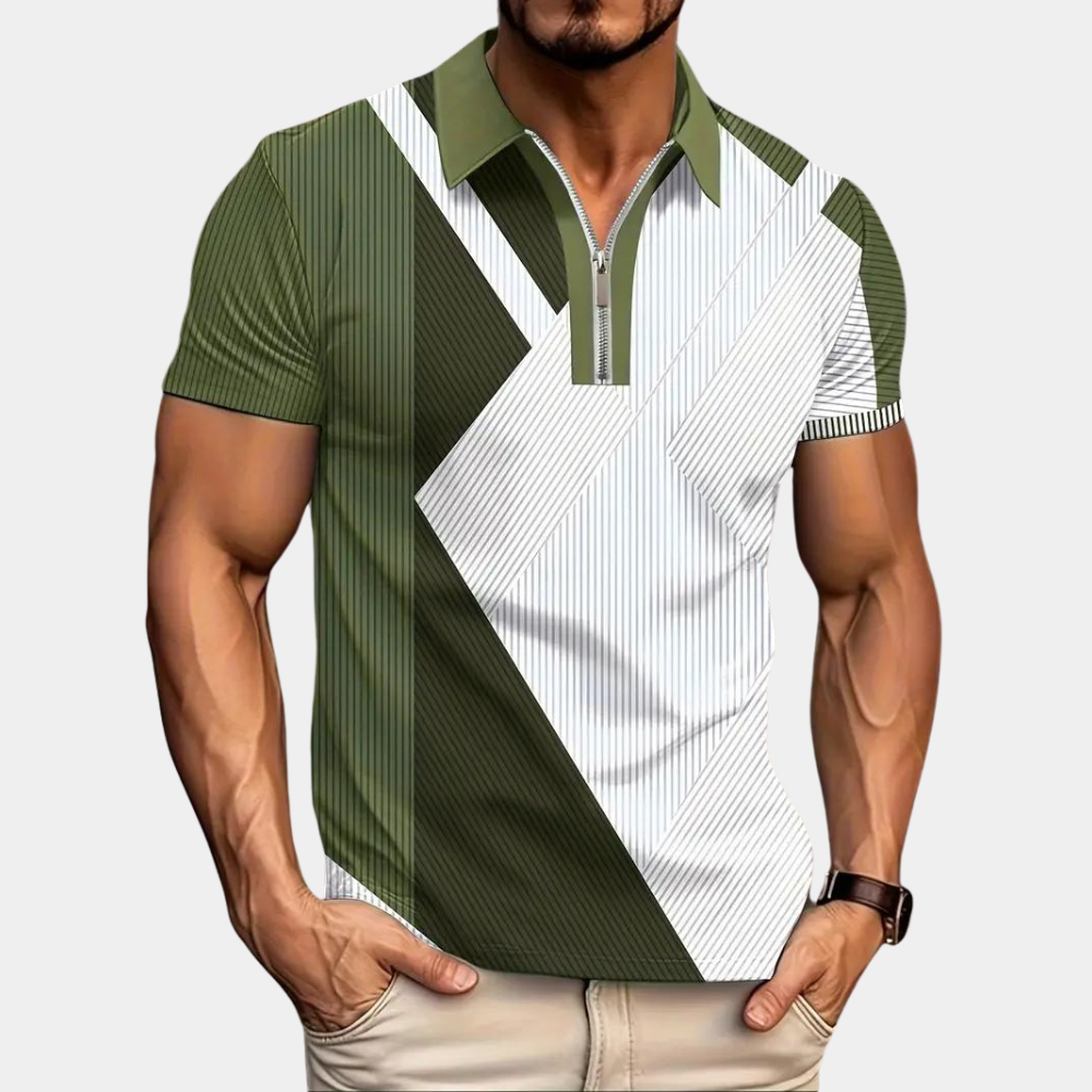 Stylish Summer Polo with Colour Block for Men
