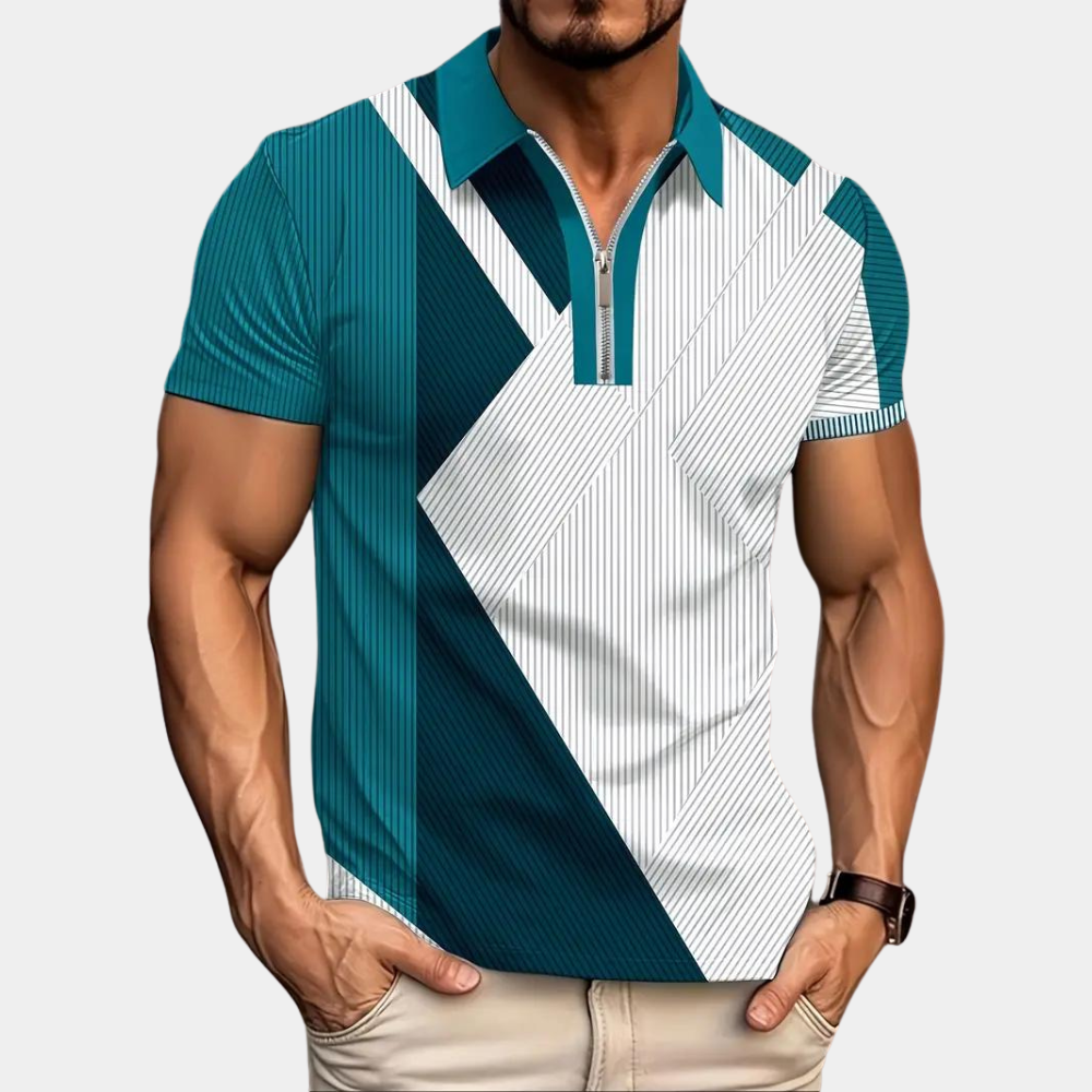 Stylish Summer Polo with Colour Block for Men