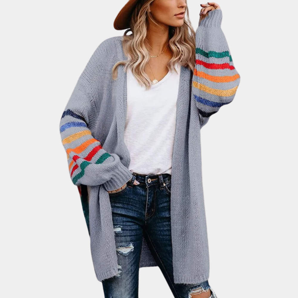 Summer Ladies' Cardigan with Rainbow Print