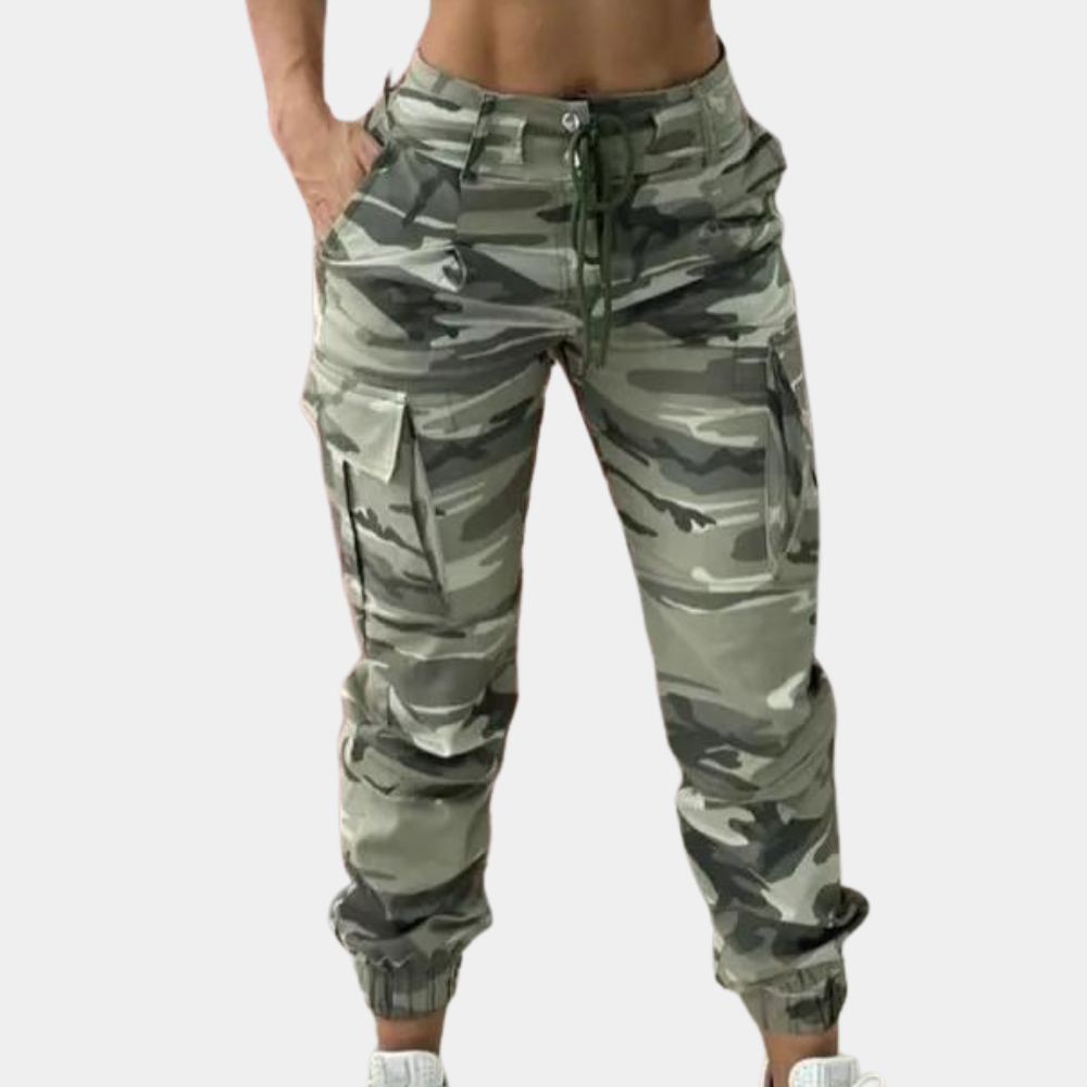 Camouflage Ladies Cargo Trousers for Summer