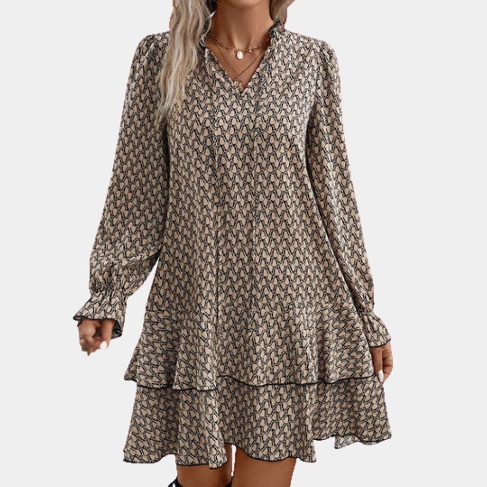 Summer Women's Dress with Long Sleeves