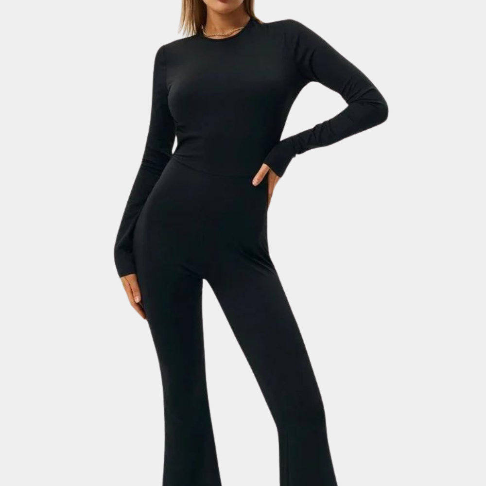 Trendy summer jumpsuit for women with open back