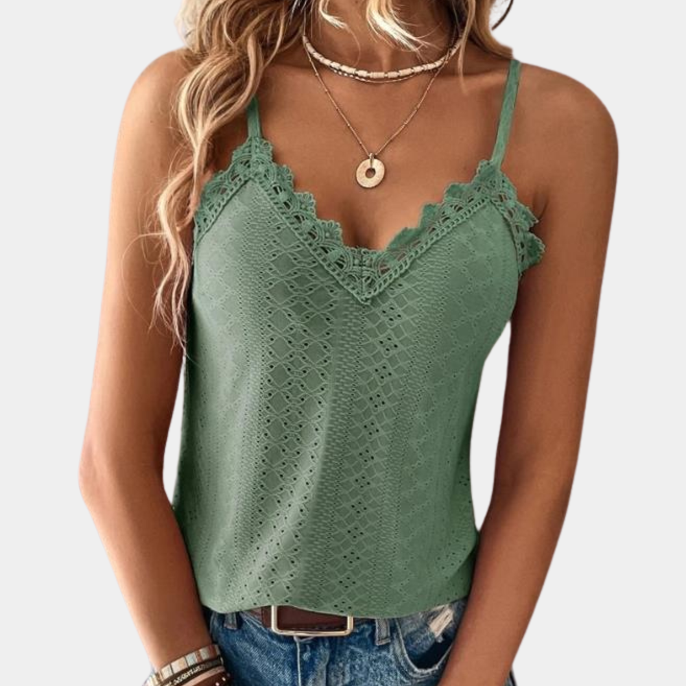 Stylish Summer Women's Top with V-Neck