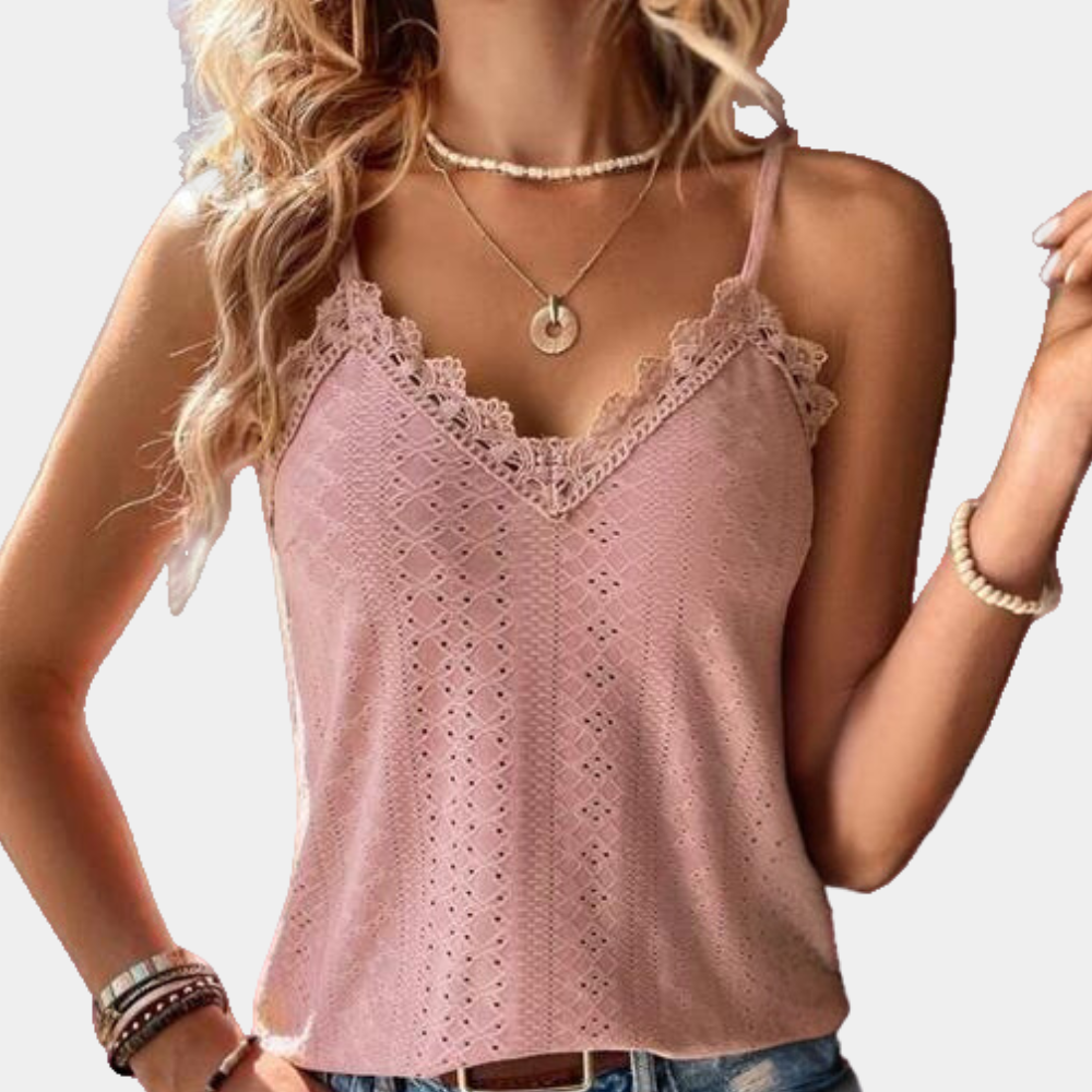 Stylish Summer Women's Top with V-Neck