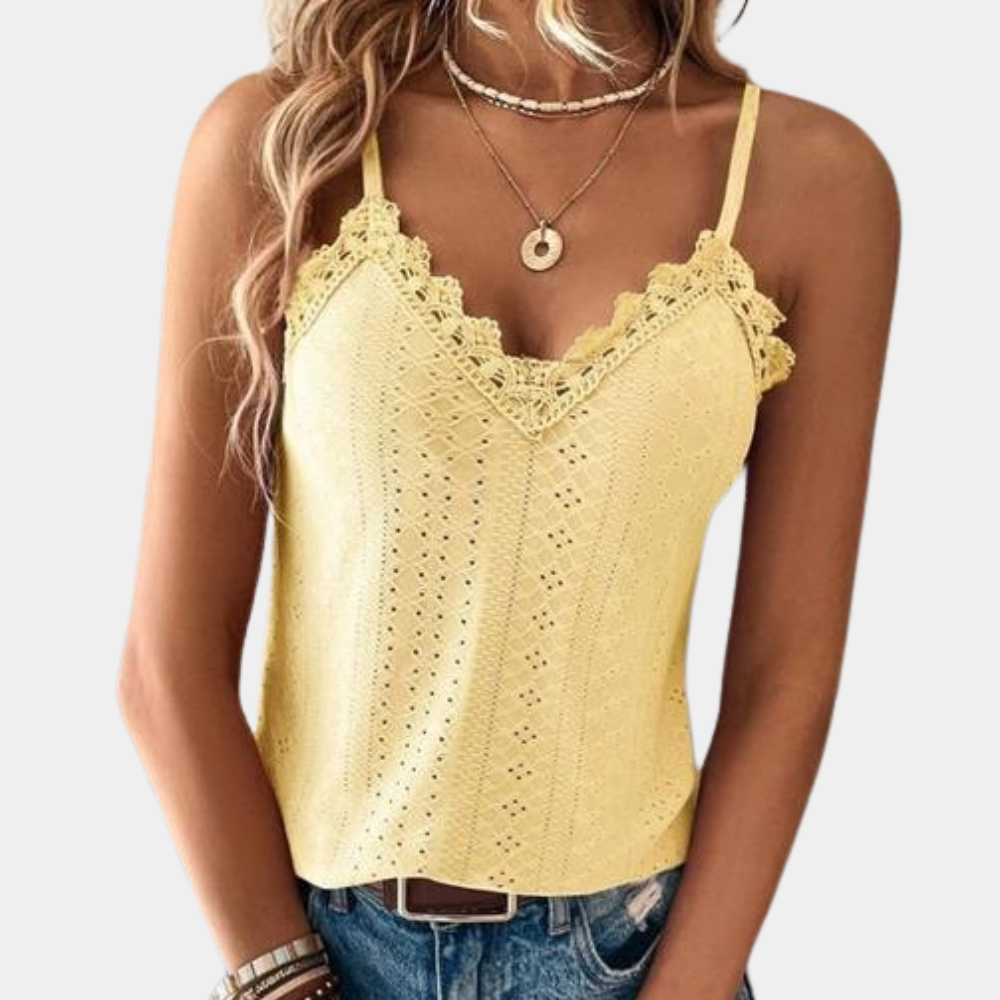 Stylish Summer Women's Top with V-Neck