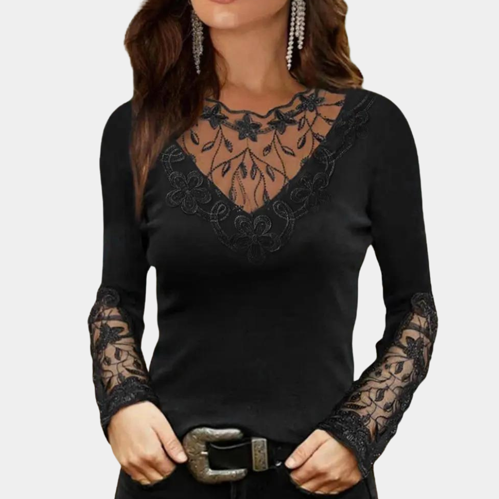 Stylish Lace Women's Blouse for Summer