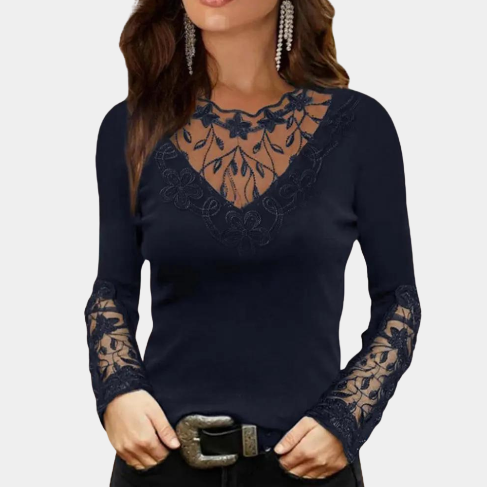 Stylish Lace Women's Blouse for Summer