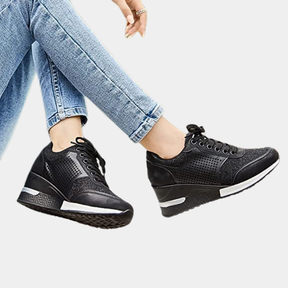 Stylish summer sneakers with wedge heels