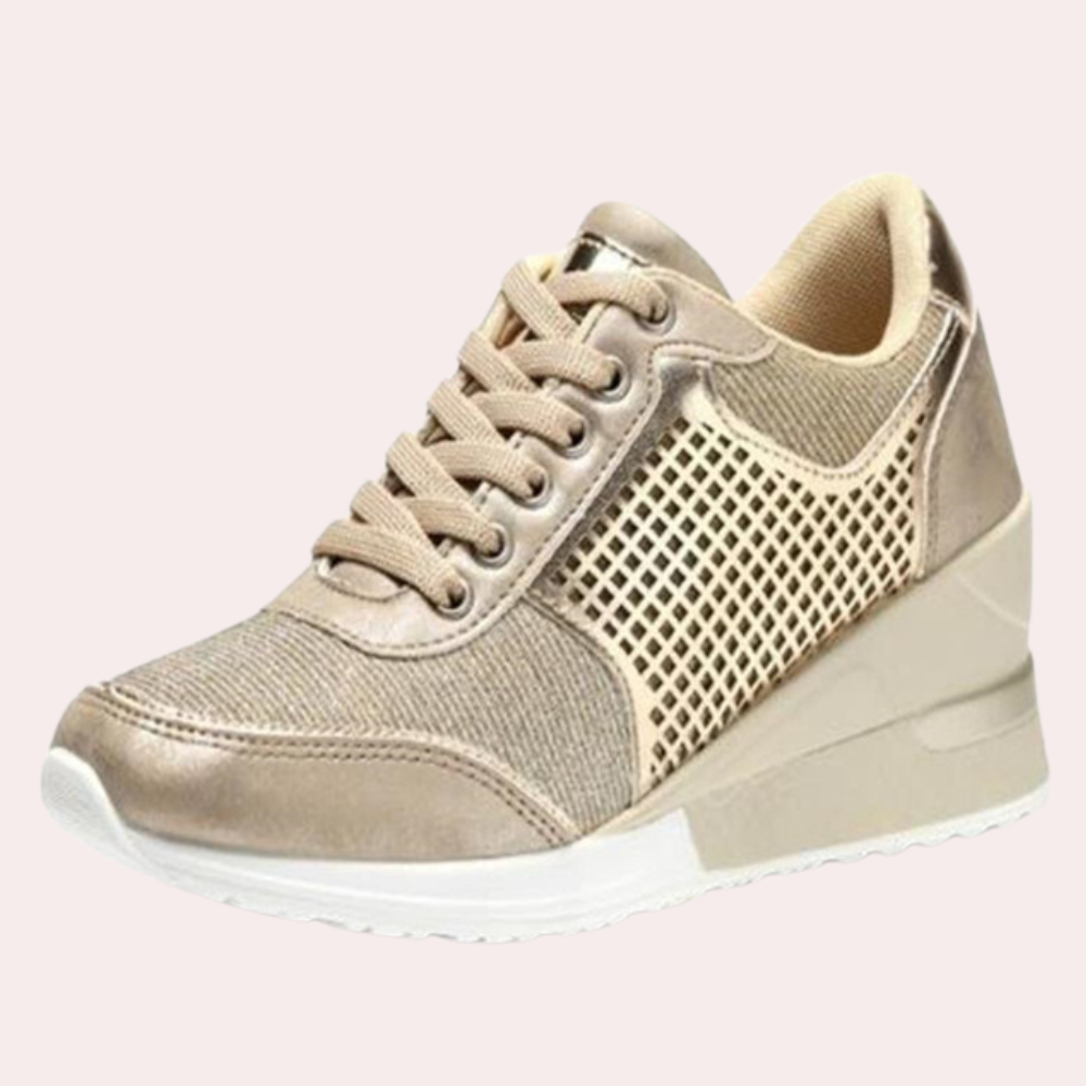 Stylish summer sneakers with wedge heels