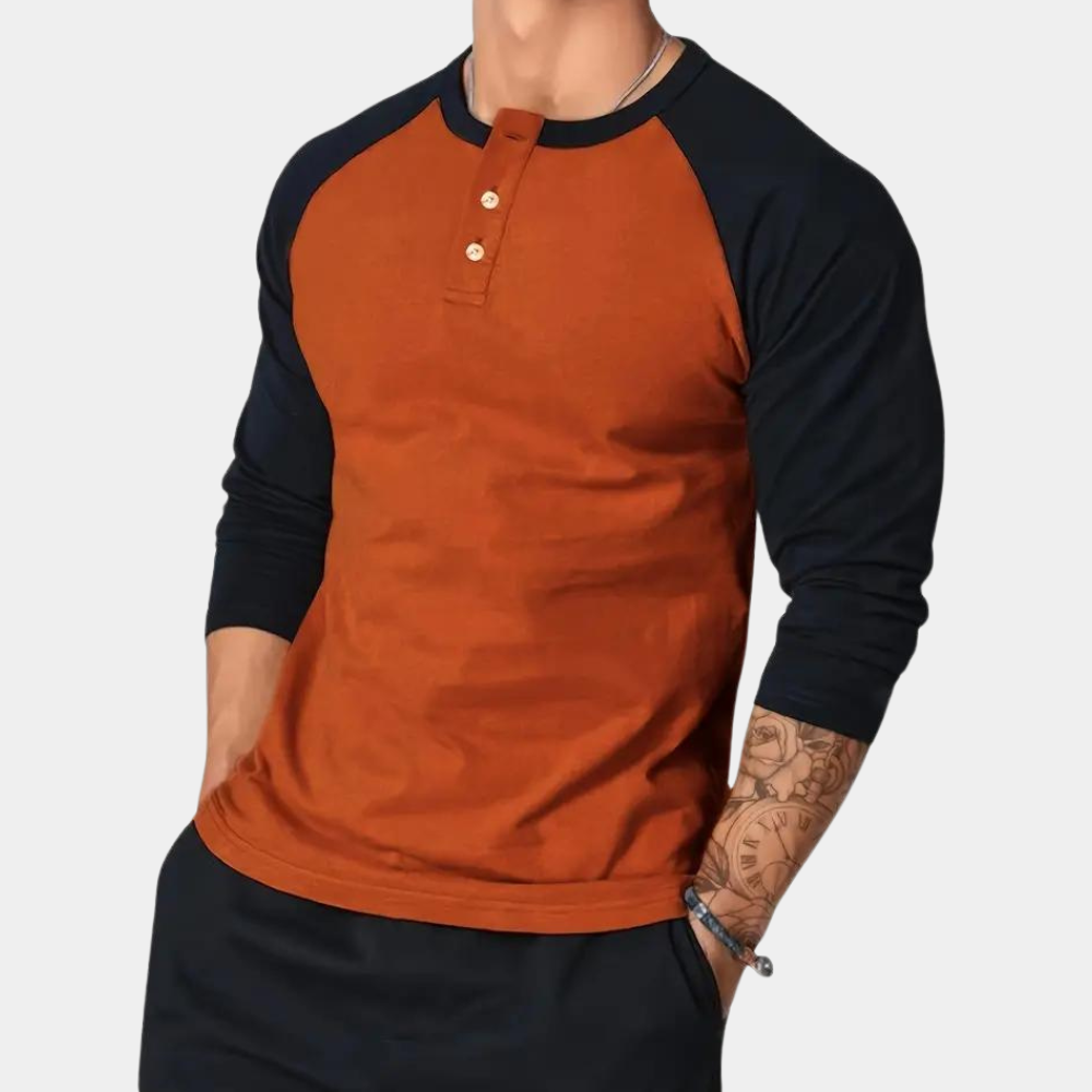 Slim Fit Orange Men's T-Shirt for Summer