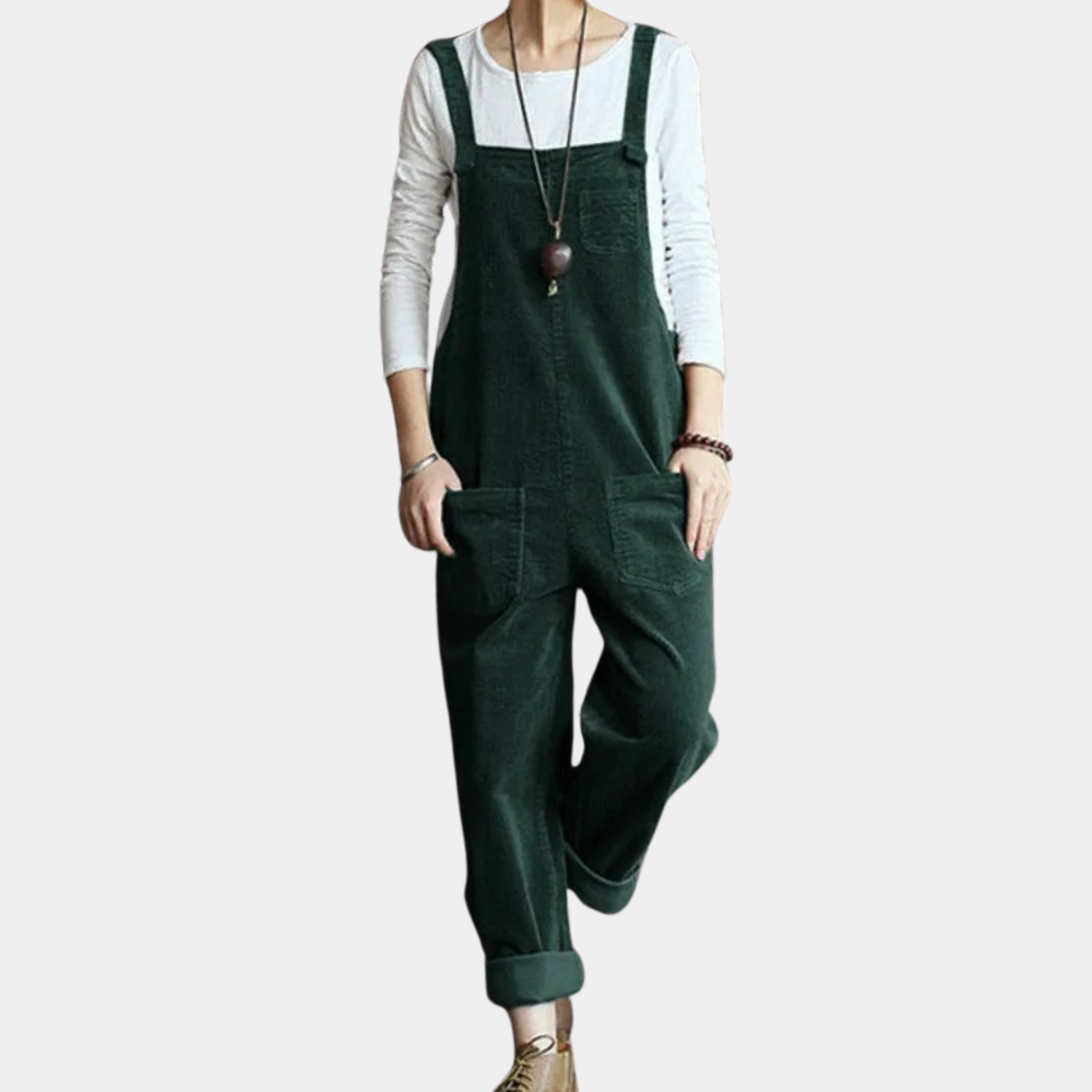 Casual corduroy summer jumpsuit for women