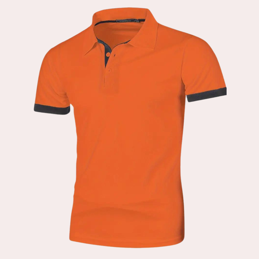 Stylish Orange Men's Polo Shirt for Summer