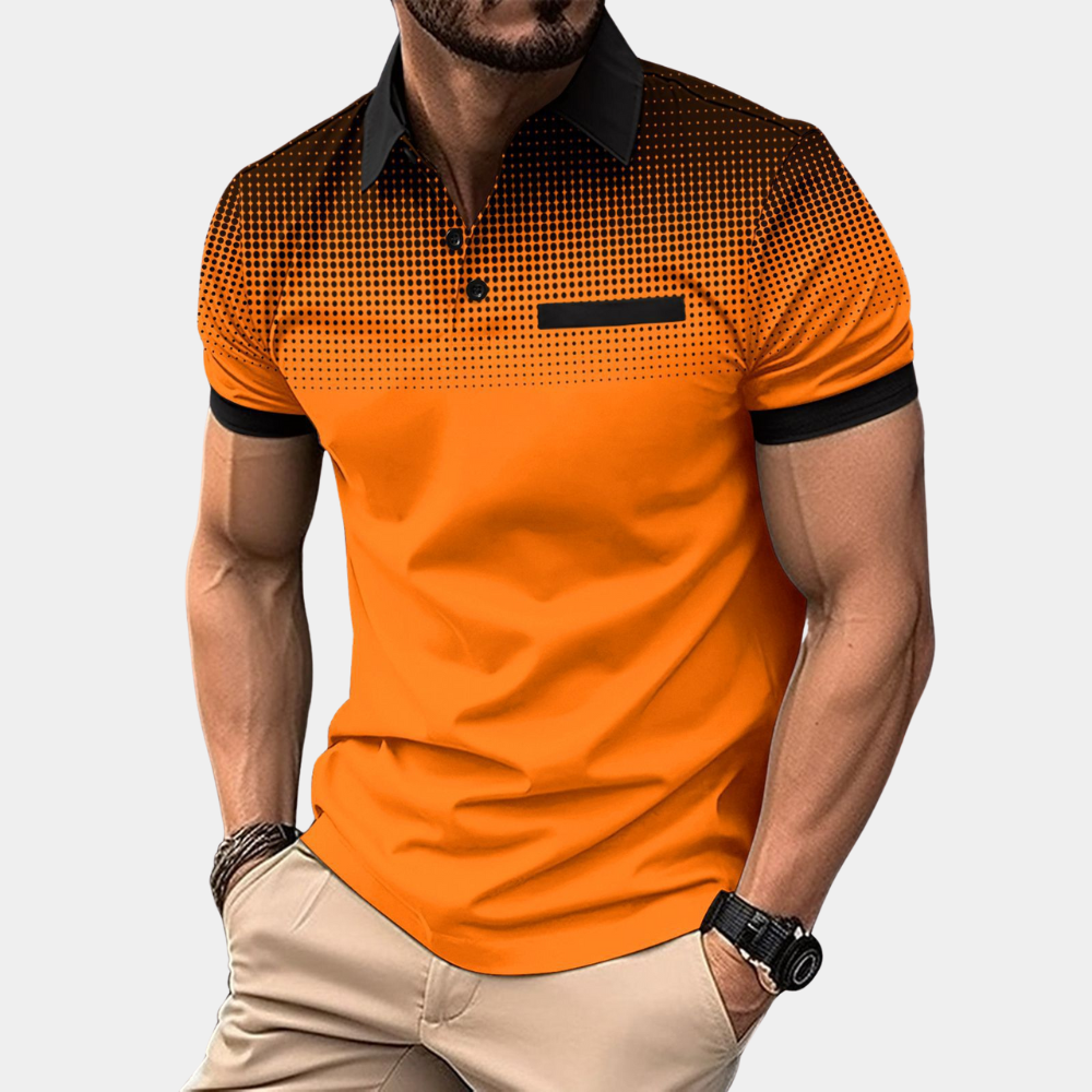 Casual Orange Summer Shirt for Men