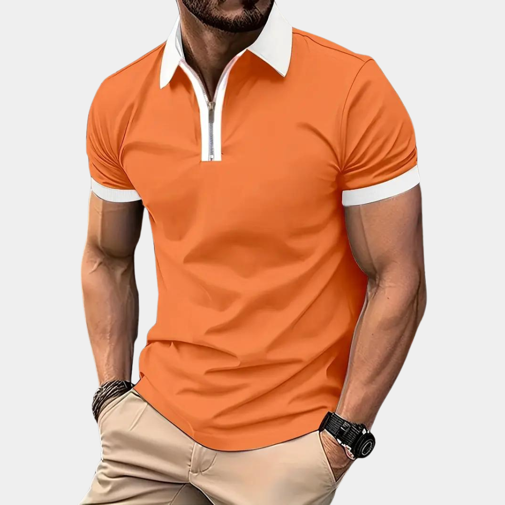 Classic Orange Men's T-Shirt for Summer
