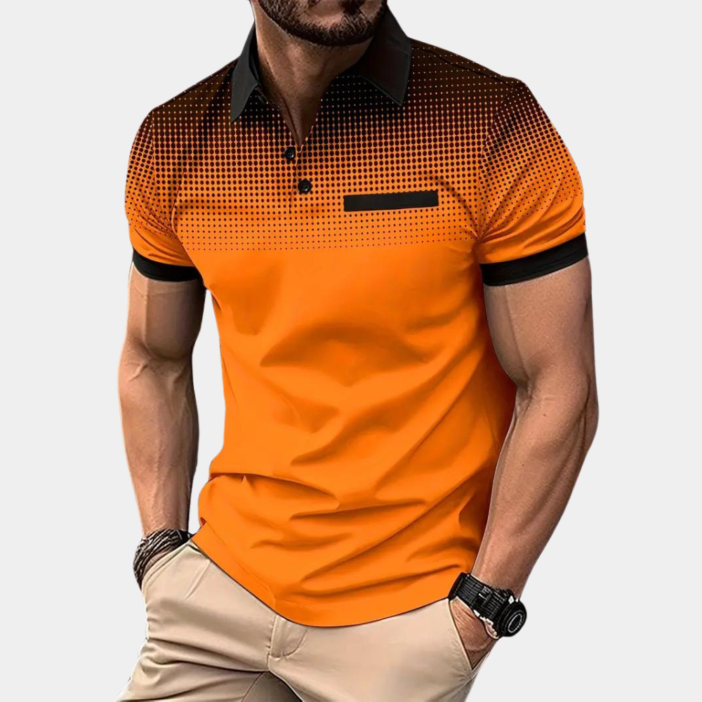 Stylish polo shirt with gradient for men - Perfect for summer