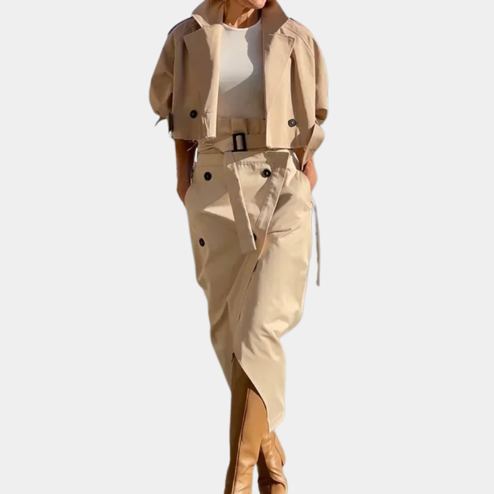 Stylish Women's Trench Coat Set for Summer