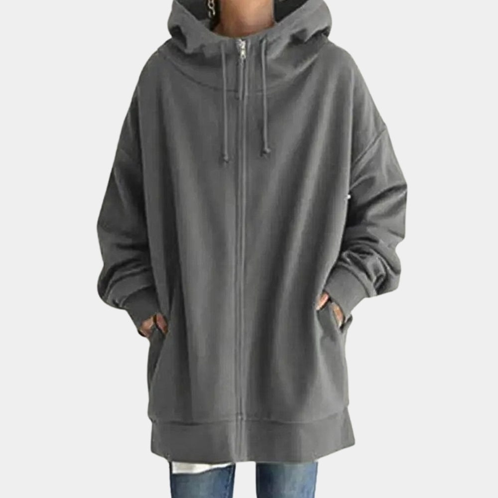 Stylish summer zip-up hoodie for women