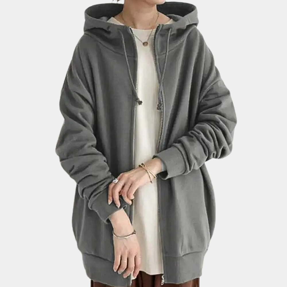 Stylish summer zip-up hoodie for women