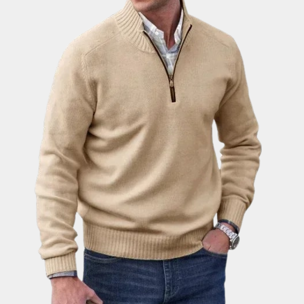 Stylish Summer Zip-Up Sweater for Men