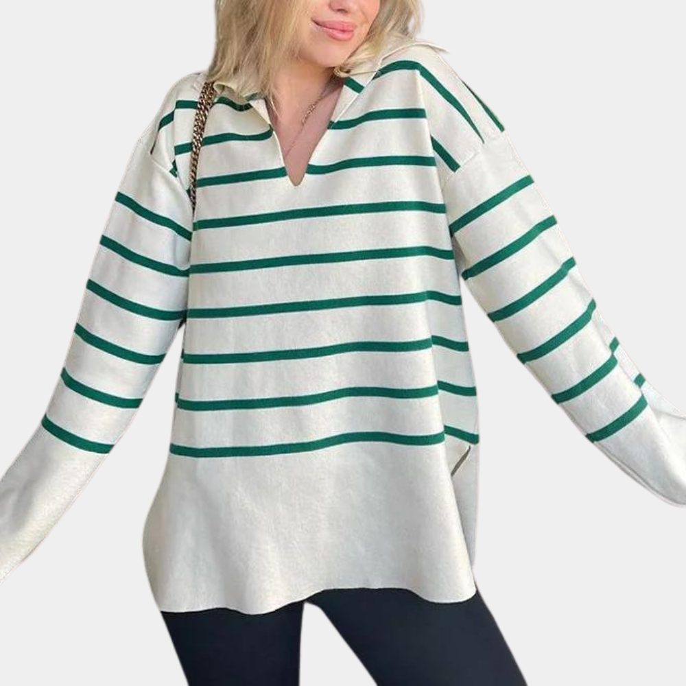 Striped Oversized Women's Jumper for Summer