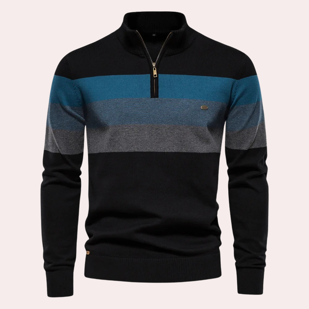 Trendy Striped Men's Sweater for Summer