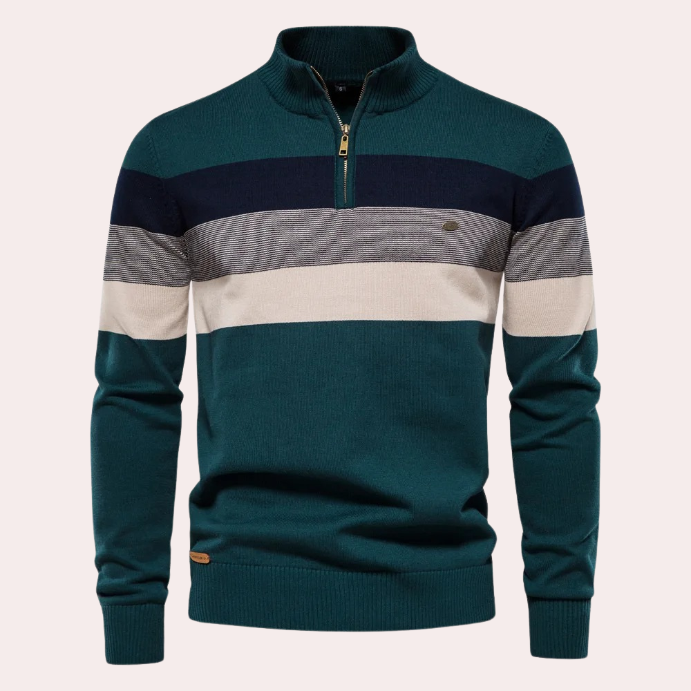 Trendy Striped Men's Sweater for Summer