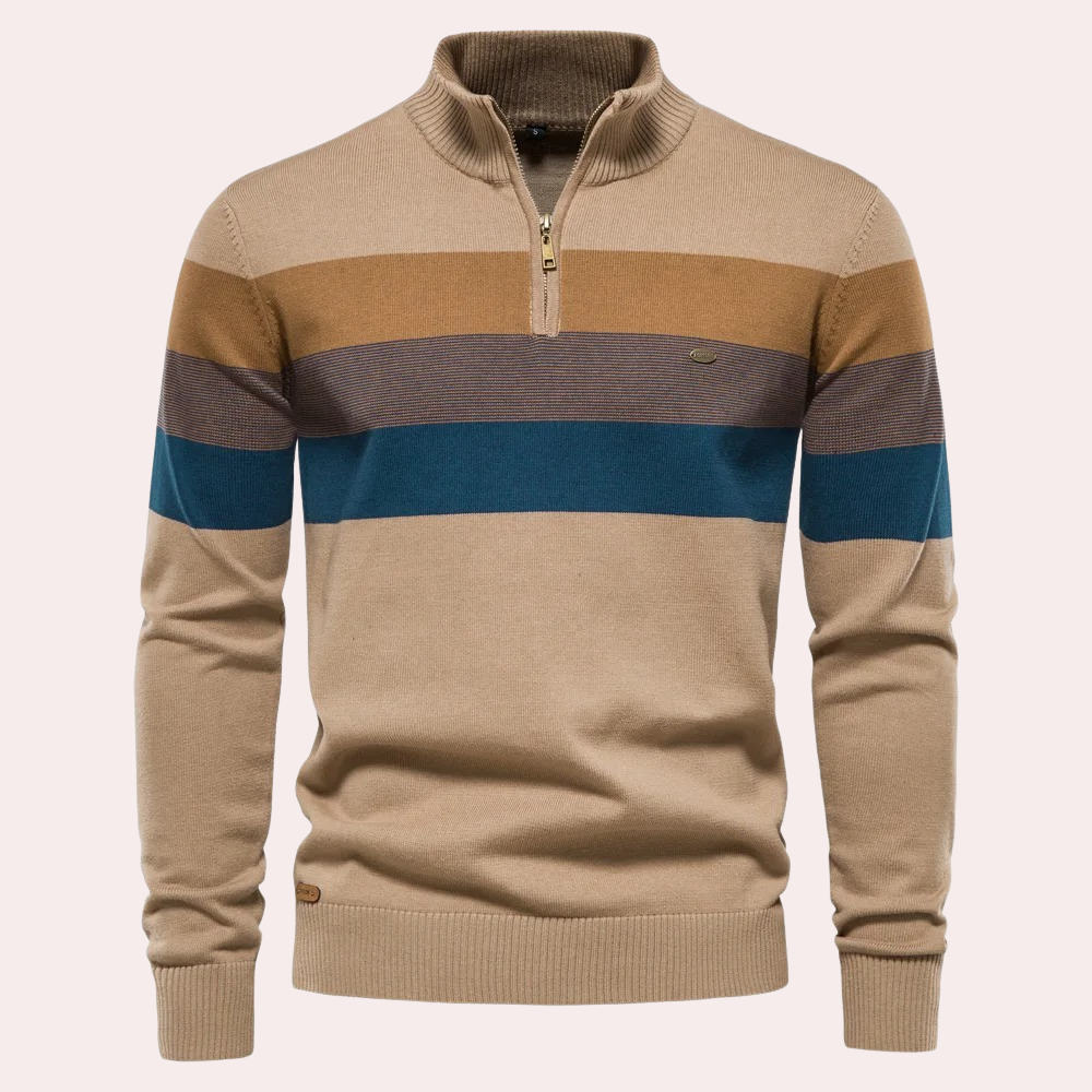 Trendy Striped Men's Sweater for Summer