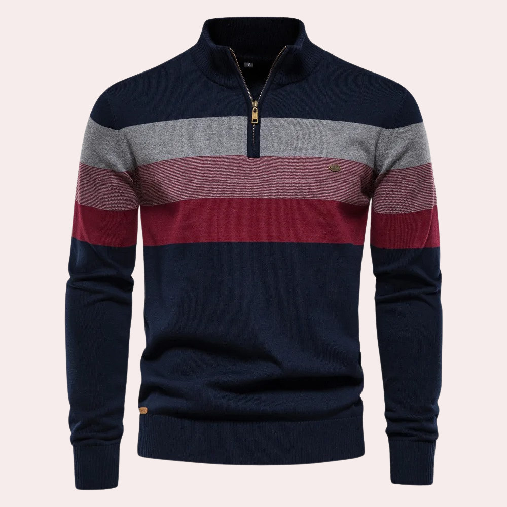 Trendy Striped Men's Sweater for Summer