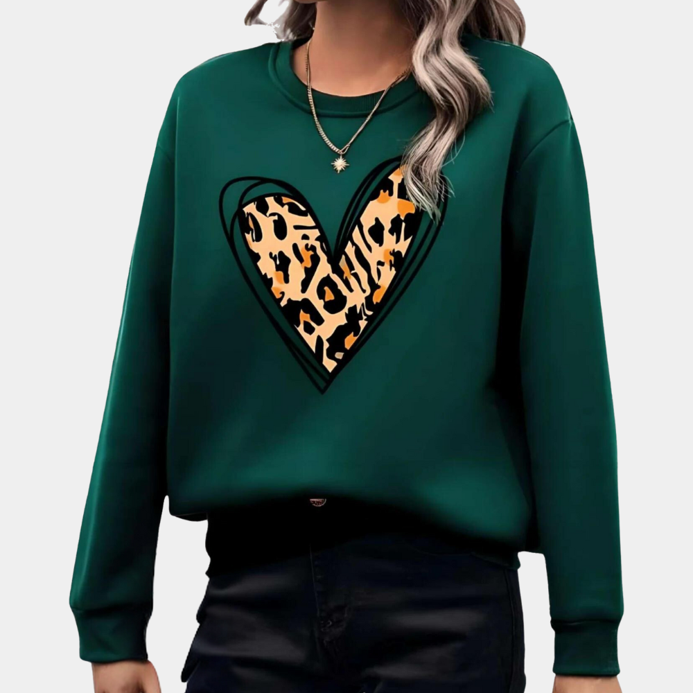Summer Ladies' Sweater with Heart Print