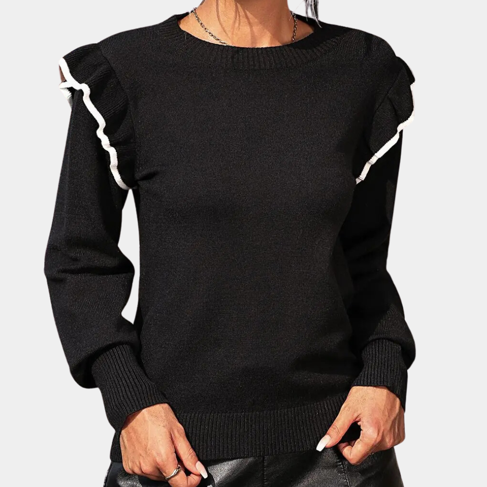 Sofia - Cosy Elegant Ladies' Jumper with Ruffles for Summer