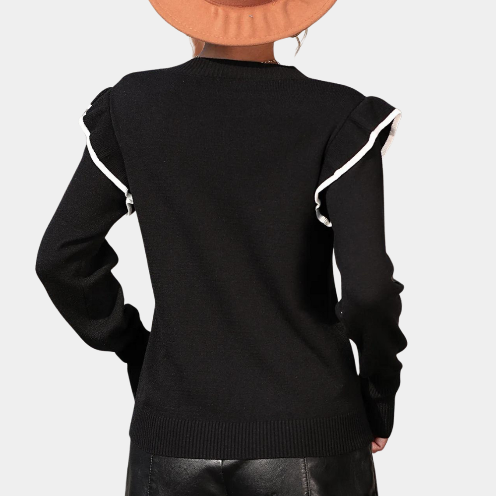 Sofia - Cosy Elegant Ladies' Jumper with Ruffles for Summer