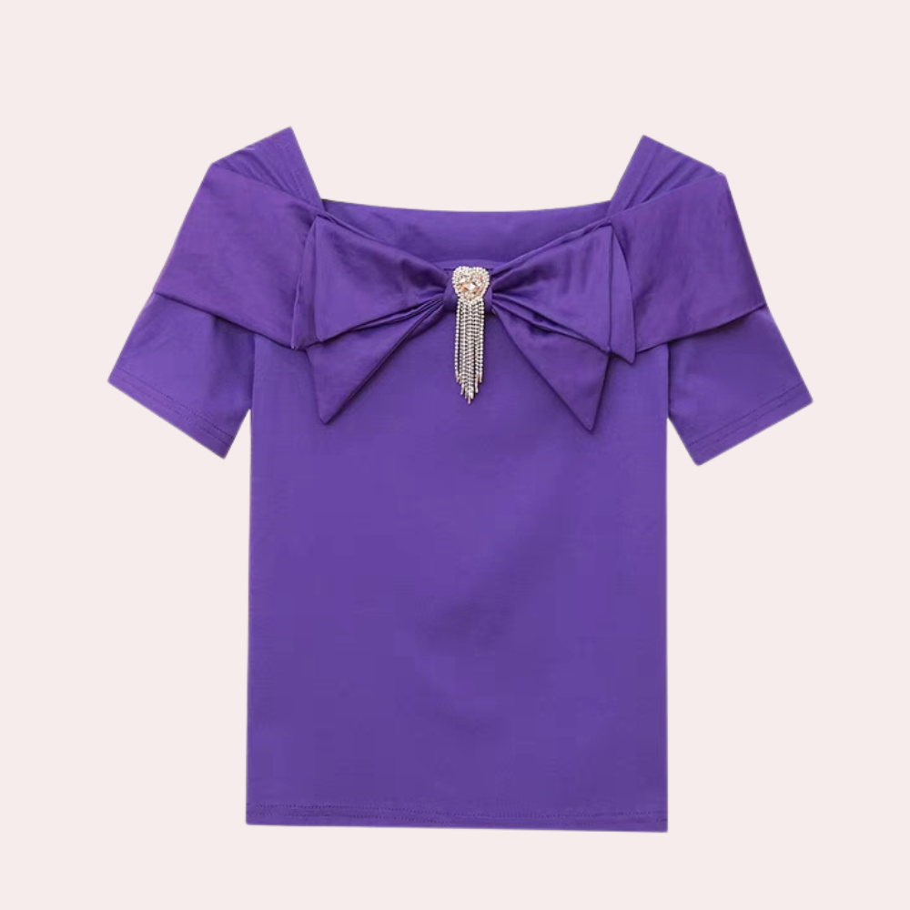 Belinda - Charming Summer Bow Blouse for Women