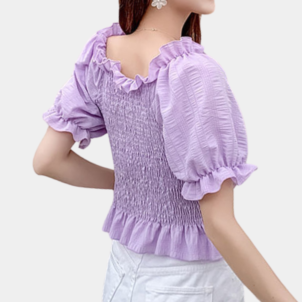 Agnes - Modern Summer Blouse with Puff Sleeves for Spring and Summer