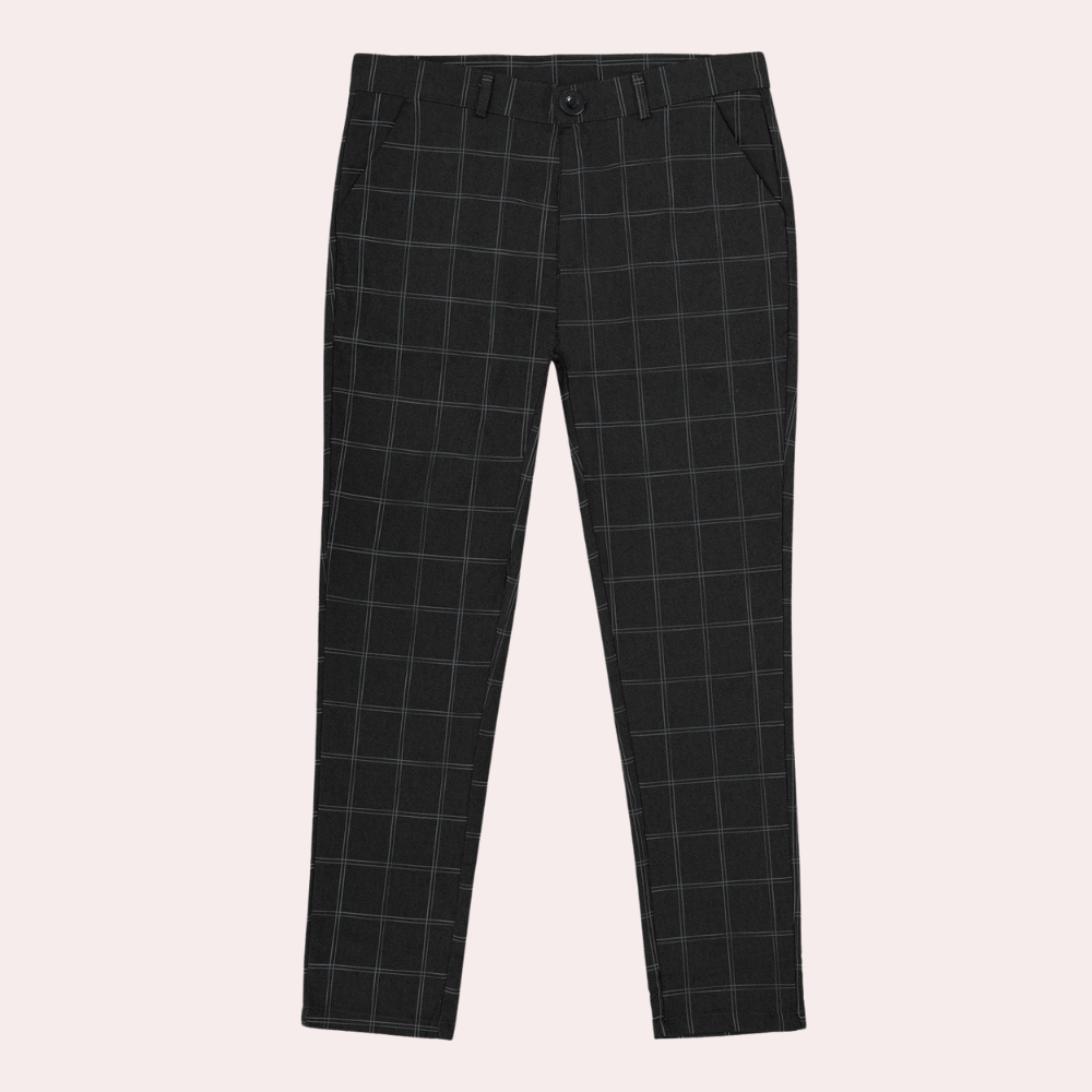 Viktor - Summer Vintage Checked Trousers for Men