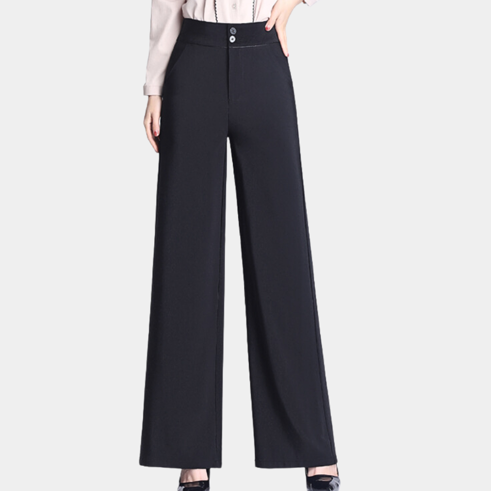 Weronika - Elegant High-Waisted Trousers with Wide Legs for Women - Summer Style