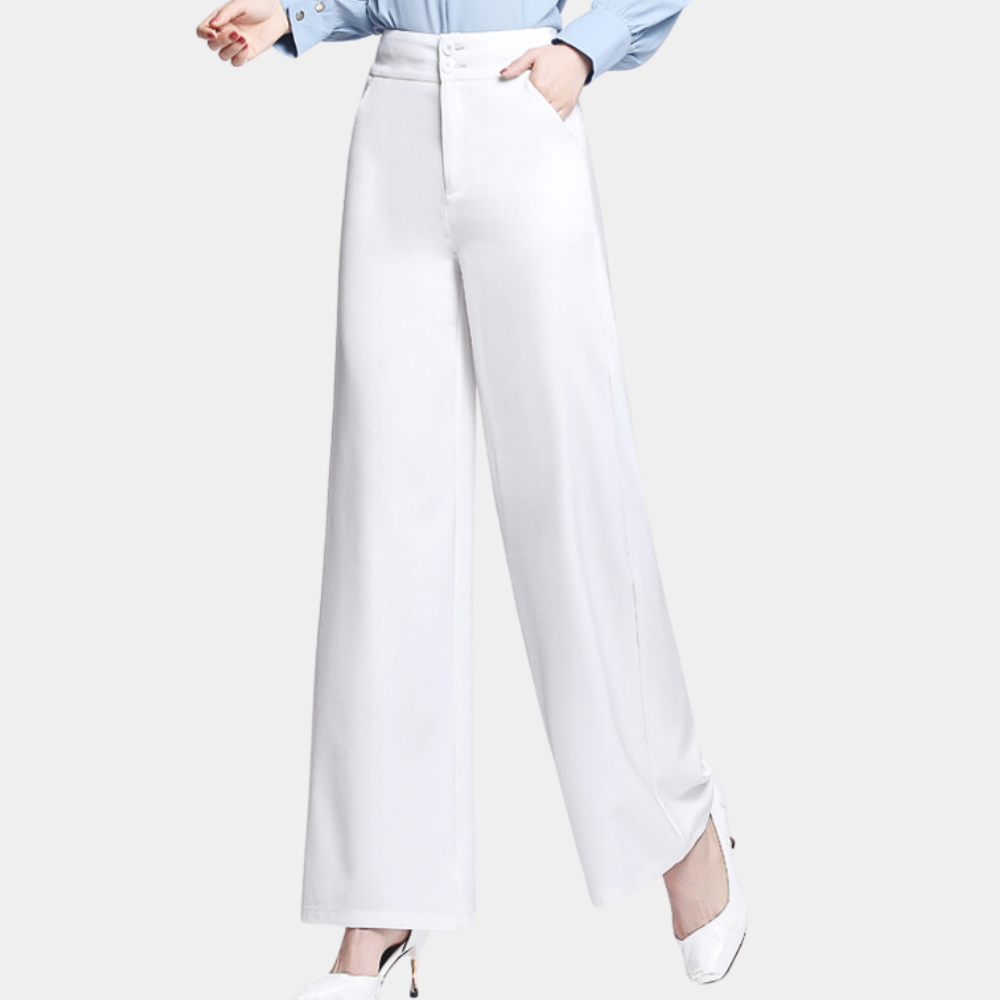 Weronika - Elegant High-Waisted Trousers with Wide Legs for Women - Summer Style