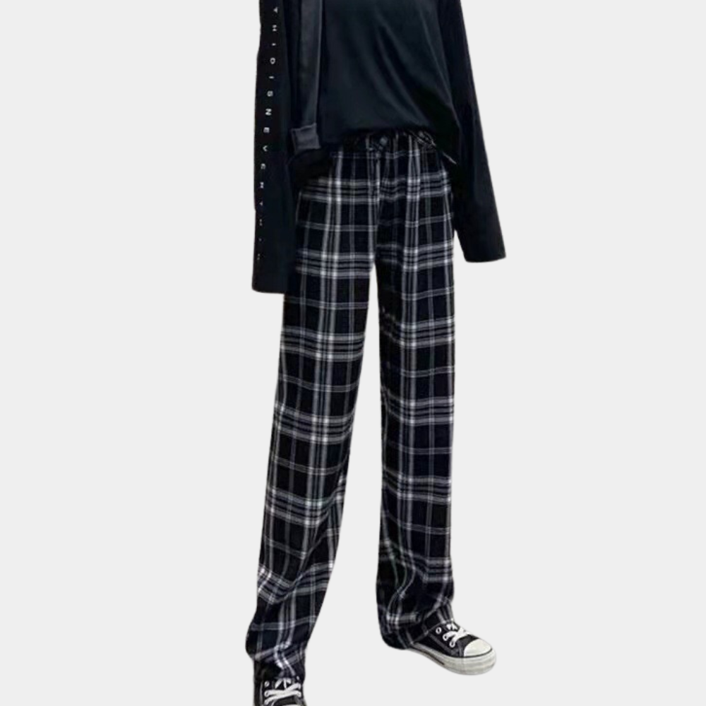 Valeria - Modern Checked Women's Trousers for Summer