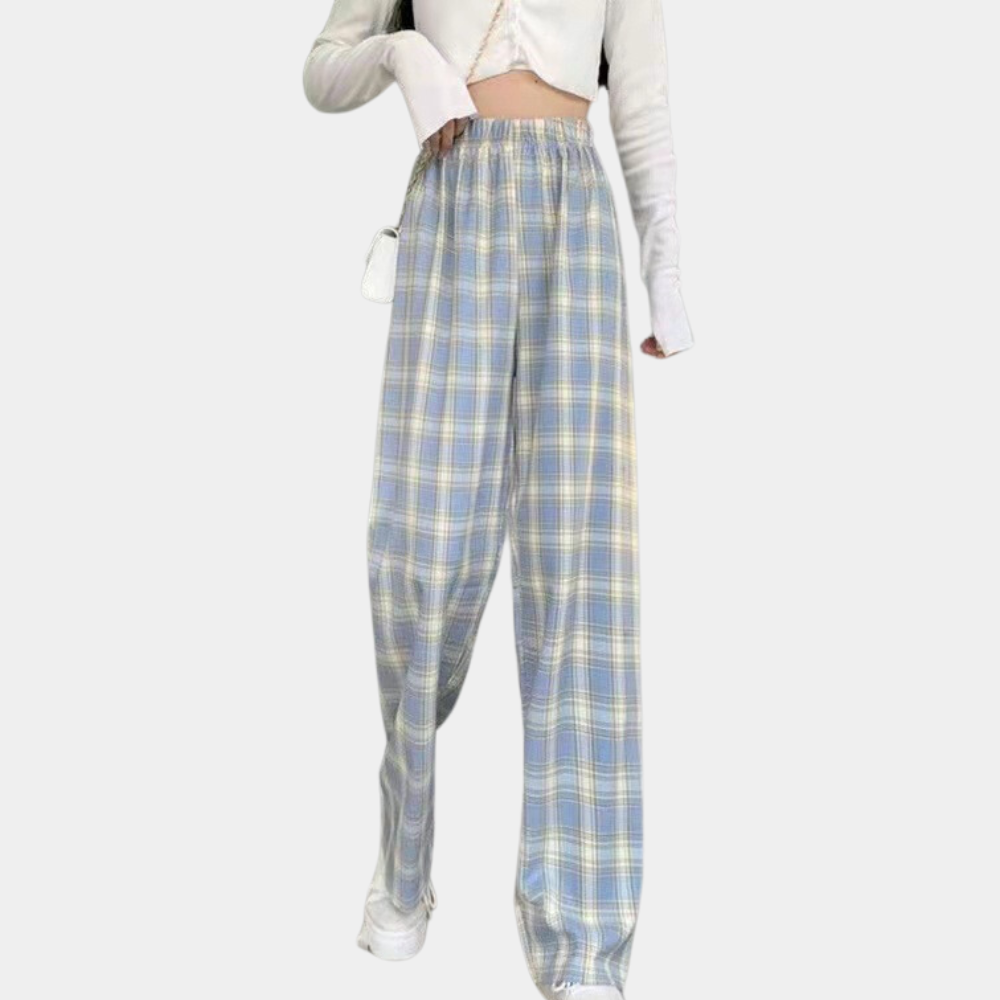 Valeria - Modern Checked Women's Trousers for Summer
